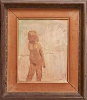 Alexander Dobkin "Female Nude" Oil on Canvas