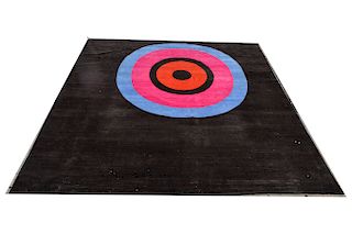 Mid-Century Modern Bullseye Carpet 11' 8 x 12' 5"