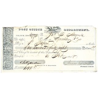 1838-Dated - Wonderful Postal Express Rider Vignette Early Post Form