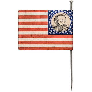 1888 Presidential Campaign Benjamin Harrison + Levi P. Morton Parade Flag