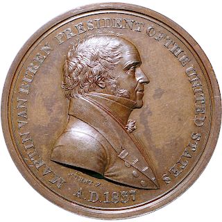 1837-Dated Martin Van Buren Indian Peace Medal NGC graded Mint State-65