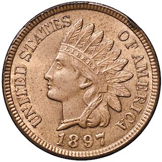 1897 Indian Head Cent Reddish-Brown Uncirculated