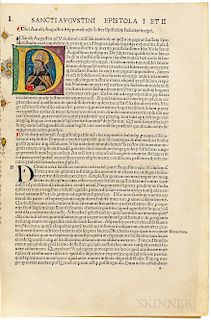 Augustine of Hippo, Saint (354-430 AD) Epistolae. Liber Epistolarum Beati Augustini Episcopi Hipponensis Ecclesie.