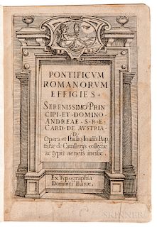 Cavalieri, Giovanni Battista (1526-1597) Pontificum Romanorum Effigies.