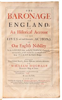 Dugdale, William (1605-1686) The Baronage of England, or an Historical Account of the Lives of the Most Memorable Actions of our Englis