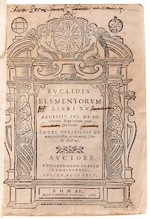 Euclid (fl. 300 BC) Elementa Libri XV.   [and] Posteriores Libri Sex.