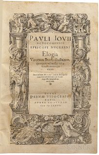 Giovio, Paolo (1483-1552) Elogia Virorum Literis Illustrium.