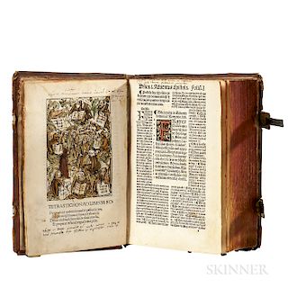 Guilelmus Parisiensis (1437-1485) Postille Maiores in Epistolas et Evangelia, [bound with] Daniel Agricola's Passio Domini Nostri Jesu