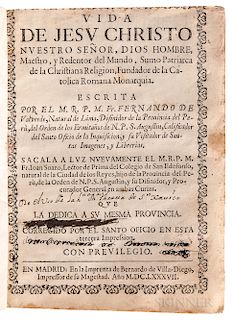 Valverde, Fernando de (fl. circa 1650) & Juan de Suazo (fl. circa 1700) Vida de Jesu Christo Nuestra Senor.