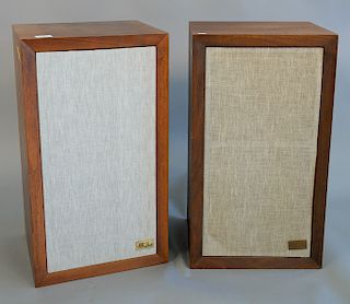 Pair of vintage AR3A wood frame speakers, ht. 25 in., wd. 14 in.