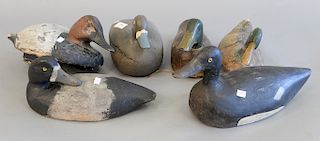 Six duck decoys. lg. 12 in. to 16 in.