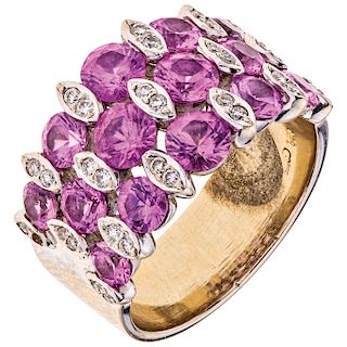 GREGG RUTH sapphire and diamond 18K white gold ring.