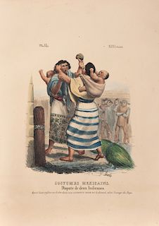 Linati, Claudio. Costumes Civils, Militaires, et Réligieux du Mexique. Bruxelles, 1828.  1er. ed. 48 litografías coloreadas.