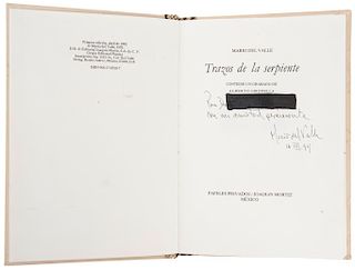 Valle, Mario del. Trazos de la Serpiente. México: 1992. Edición de 150 ejemplares numerados y firmados. Un grabado de A. Gironella