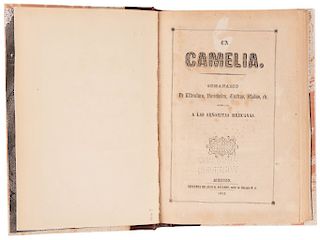 La Camelia. Semanario de Literatura, Variedades, Teatros, Modas... Mejico, 1853. 9 litogáfias.