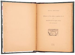 Hernández, Miguel. Quién Te Ha Visto y Quién Te Ve y Sombra de lo que Eras (Auto Sacramental). Madrid: Cruz y Raya, 1934. 1ra edición.