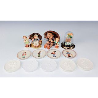 GROUPING OF HUMMEL FIGURINES AND PLAQUES