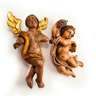 PAIR OF 19TH CENTURY AESTHETIC MOVEMENT HANGING ANGELS