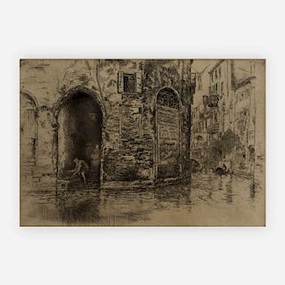 James Abbott McNeill Whistler -  The Two Doorways, from first Venice Set