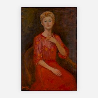 Arbit Blatas - Portrait of a woman in red
