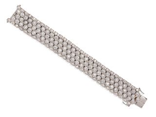 Cubic Zirconia Silver Bracelet, 1980-2000s