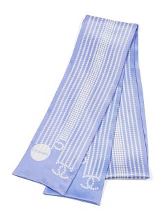 Chanel Blue Neck Scarf, 1990-2000s