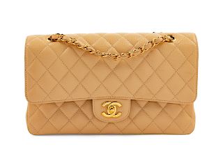 Chanel Beige Double Flap Bag, 2010-2011
