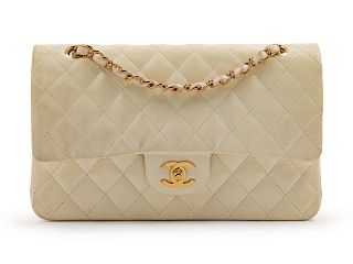 Chanel Cream Medium Double Flap Bag, 2004-2005