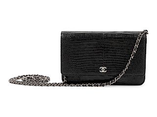 Chanel Lizard Wallet on a Chain, 2015-16