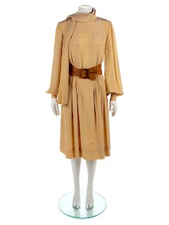 Christian Dior Haute Couture Dress, Tie and Belt, 1975