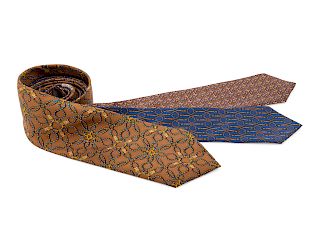 Three Hermès Silk Ties
