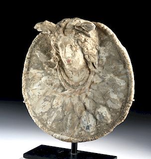 Greek Terracotta Roundel w/ Medusa