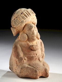 Maya Terracotta Seated Female Whistle