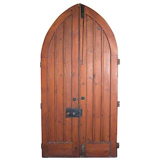 Pair of Antique English Gothic Chapel Doors