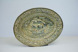 Vintage English Brass Platter