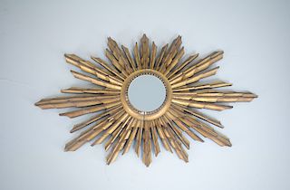 Antique English Sunburst Mirror