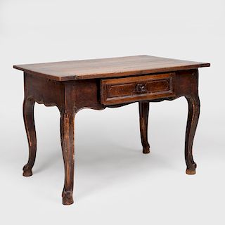 Louis XVI Provincial Oak Side Table