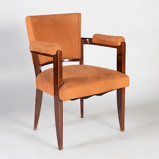 Art Deco Style Walnut Armchair