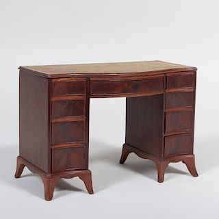 George III Style Mahogany Miniature Kneehole Desk