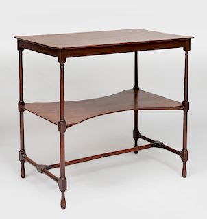 George III Style Mahogany Two-Tiered Side Table