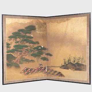 Japanese Two Panel Screen