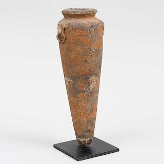 Egyptian Predynastic Style Tapered Two Handled Composition Amphora