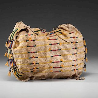 Cheyenne Beaded Hide Possible Bag Property of the Solon Historical Society 