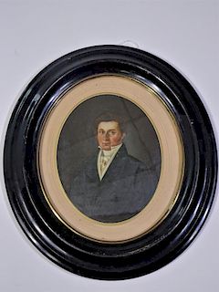 Portrait of a Nobleman, Oil on Paper