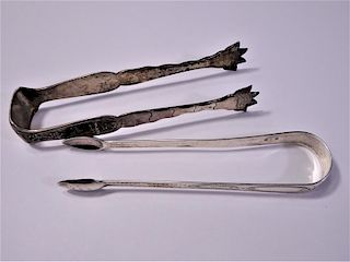 Two Sterling Tongs, 2.9 Troy oz.