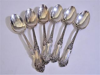 Set of (6) Sterling Silver Spoons 5.530 OZT