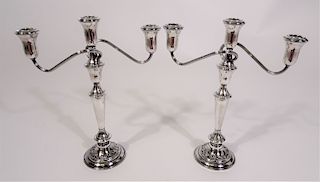Pair, Reed & Barton Weighted Sterling Candelabras