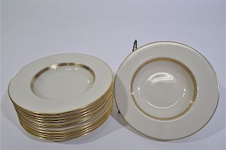 (12) Lenox "Imperial" Porcelain & Gold Rim Bowls