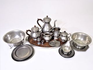 (21) Pieces of Pewter Ware early 1900's