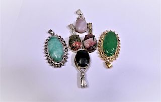 (6) Colored Stone and Jewelry Pendants